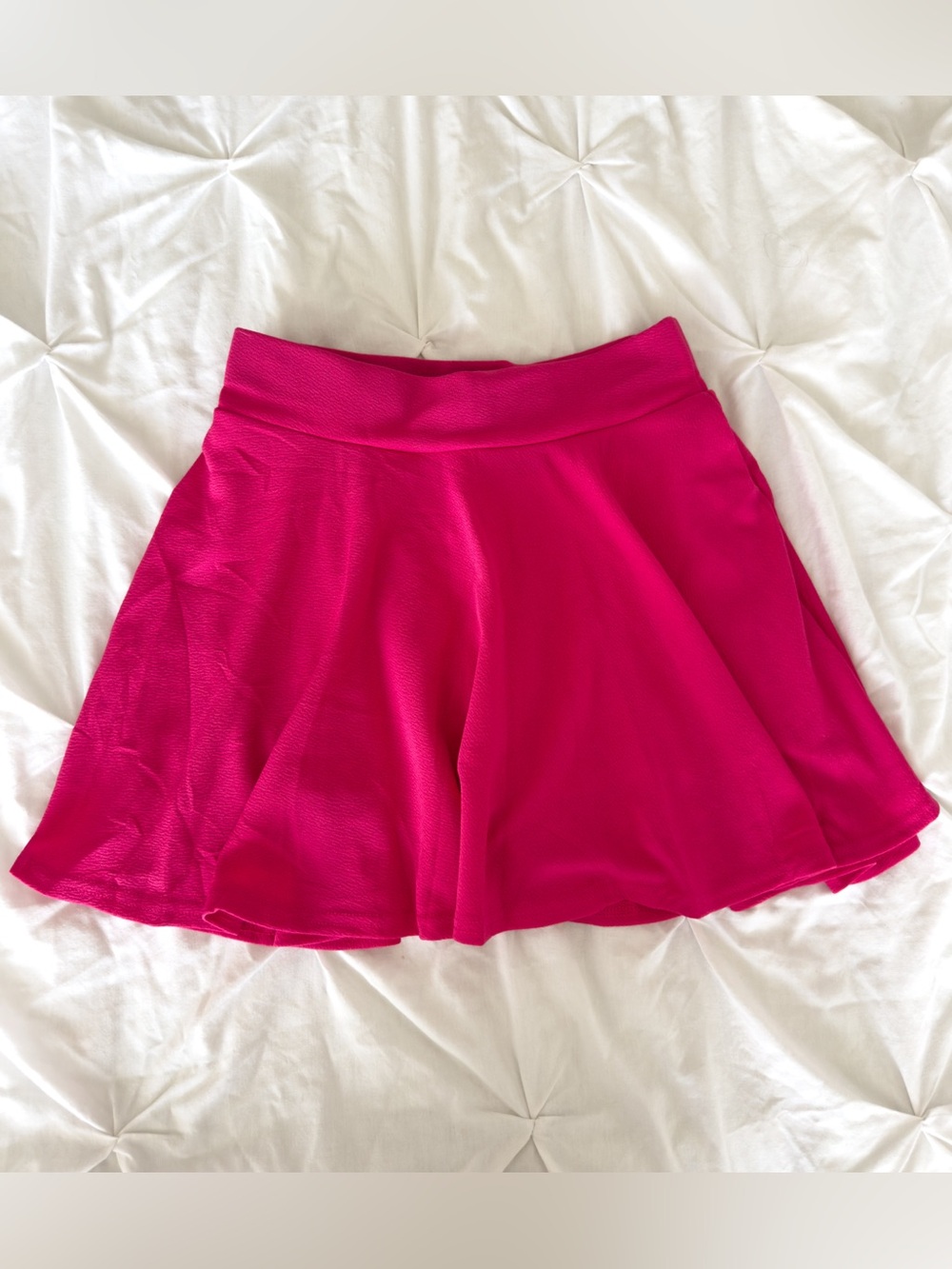 Pink Mini Skater Skirt with Built-in Shorts